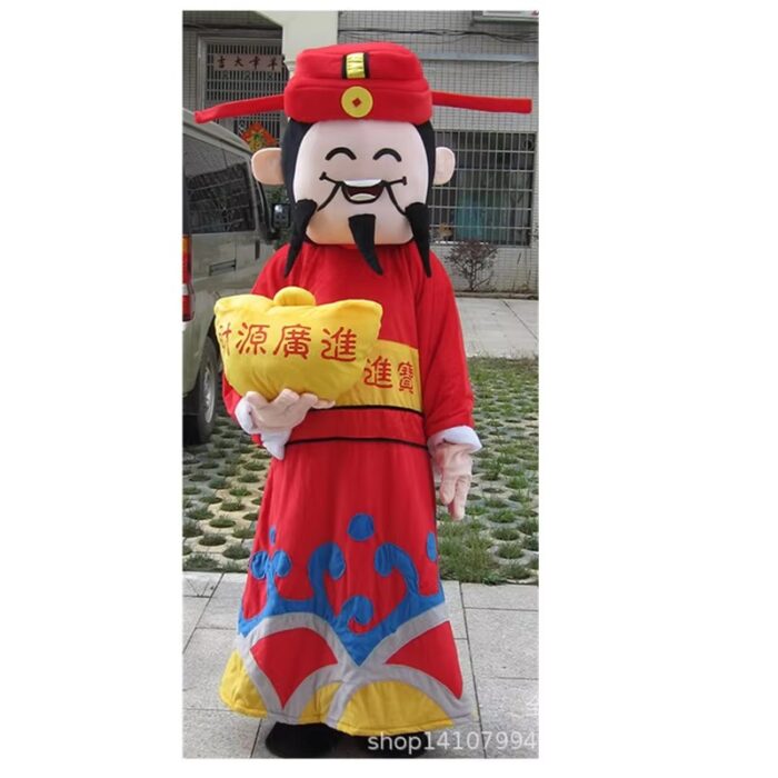 The god of wealth mouse cartoon costume mascot walking animation character doll props costumes-Wenlan