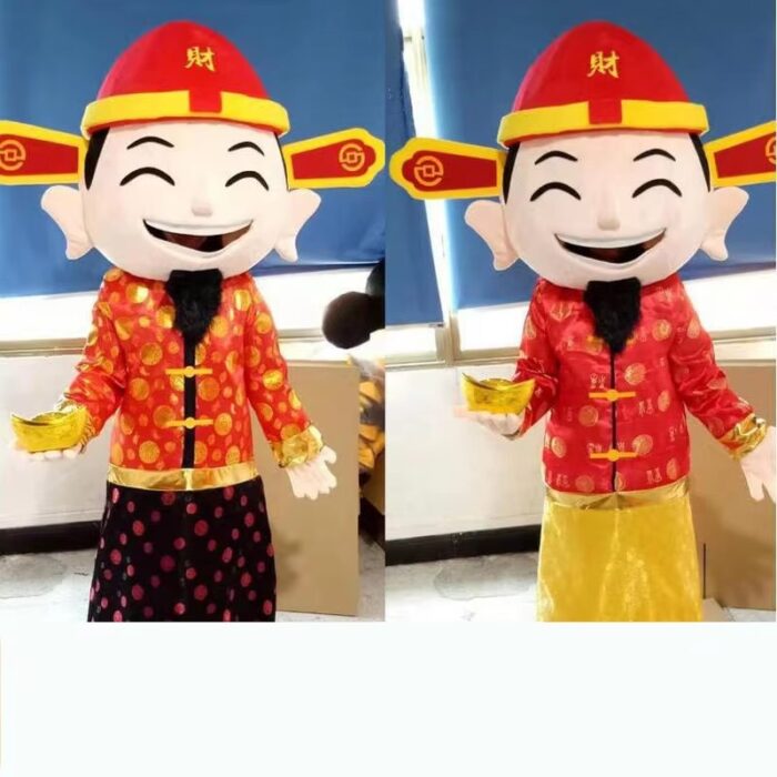 The god of wealth mouse cartoon costume mascot walking animation character doll props costumes-Wenlan - Image 2