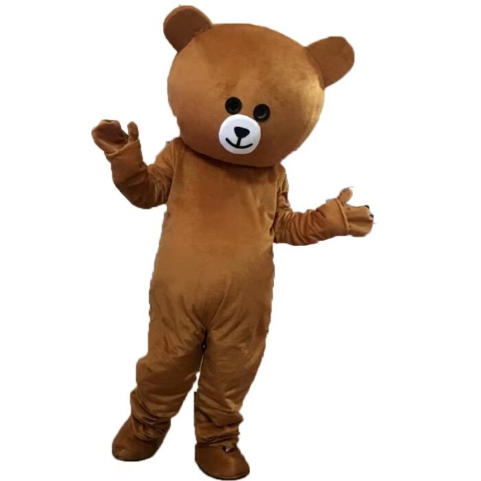 Adult Costume Unisex Advertising Network Red Bear Doll Wear Brown Bear Cartoon Costume Coney Rabbit Cosplay Performance Props-Wenlan - Image 5