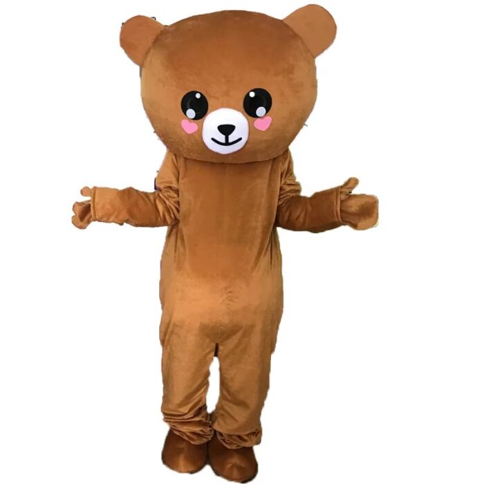 Adult Costume Unisex Advertising Network Red Bear Doll Wear Brown Bear Cartoon Costume Coney Rabbit Cosplay Performance Props-Wenlan - Image 6