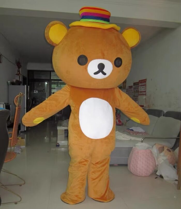 Internet celebrity bear doll costume big head bear cute walking cartoon cos head cover bear doll clothes props-Wenlan - Image 5