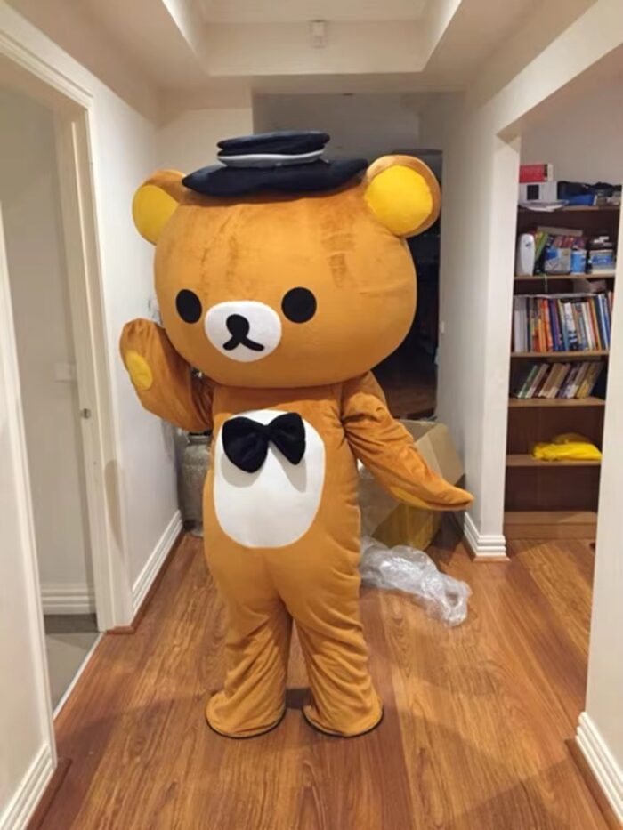 Internet celebrity bear doll costume big head bear cute walking cartoon cos head cover bear doll clothes props-Wenlan - Image 4