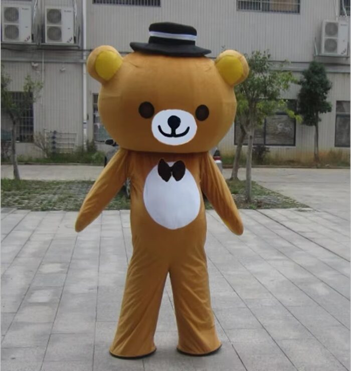 Internet celebrity bear doll costume big head bear cute walking cartoon cos head cover bear doll clothes props-Wenlan - Image 3