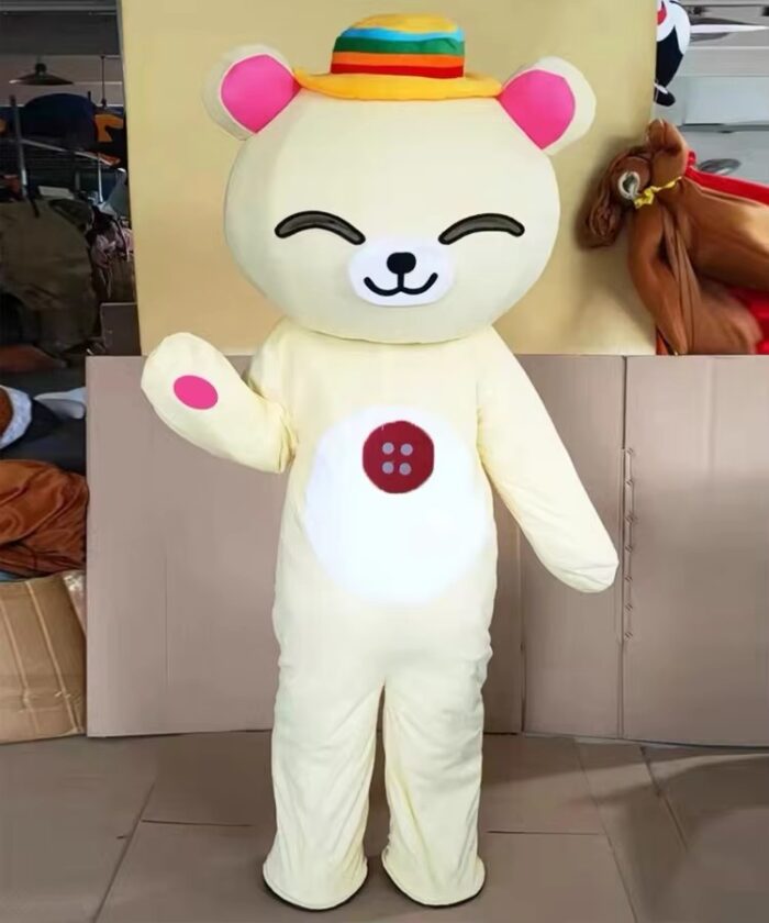 Internet celebrity bear doll costume big head bear cute walking cartoon cos head cover bear doll clothes props-Wenlan